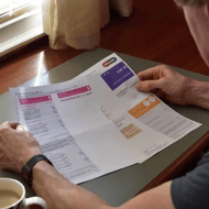 Man looking at a utility bill