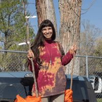 Athmar Park resident Myranda Dominguez paid $20 for two trees from the Park People’s Denver Digs Trees program, which prioritizes neighborhoods with historically low tree canopies. Photo: Carly Rose, Rocky Mountain PBS